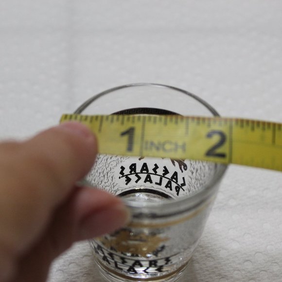 Vintage Shot Glass Caesars Palace 22 kt Gold Black Frosted Texture - Picture 3 of 4